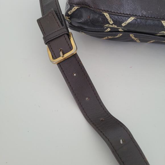 Longchamp Paris Signature Geniue Leather Brown Zip Shoulder Bag Purse Medium - Picture 13 of 13